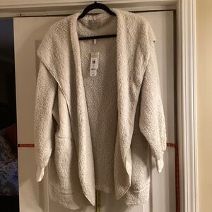 Charlie Paige Cream Women's Cardigan with hood